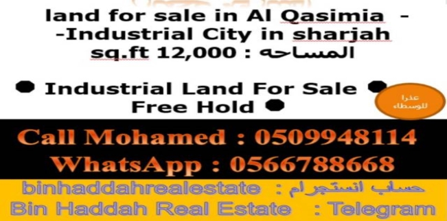Land For Sale In New Industrial Area - Sharjah - Sharjah